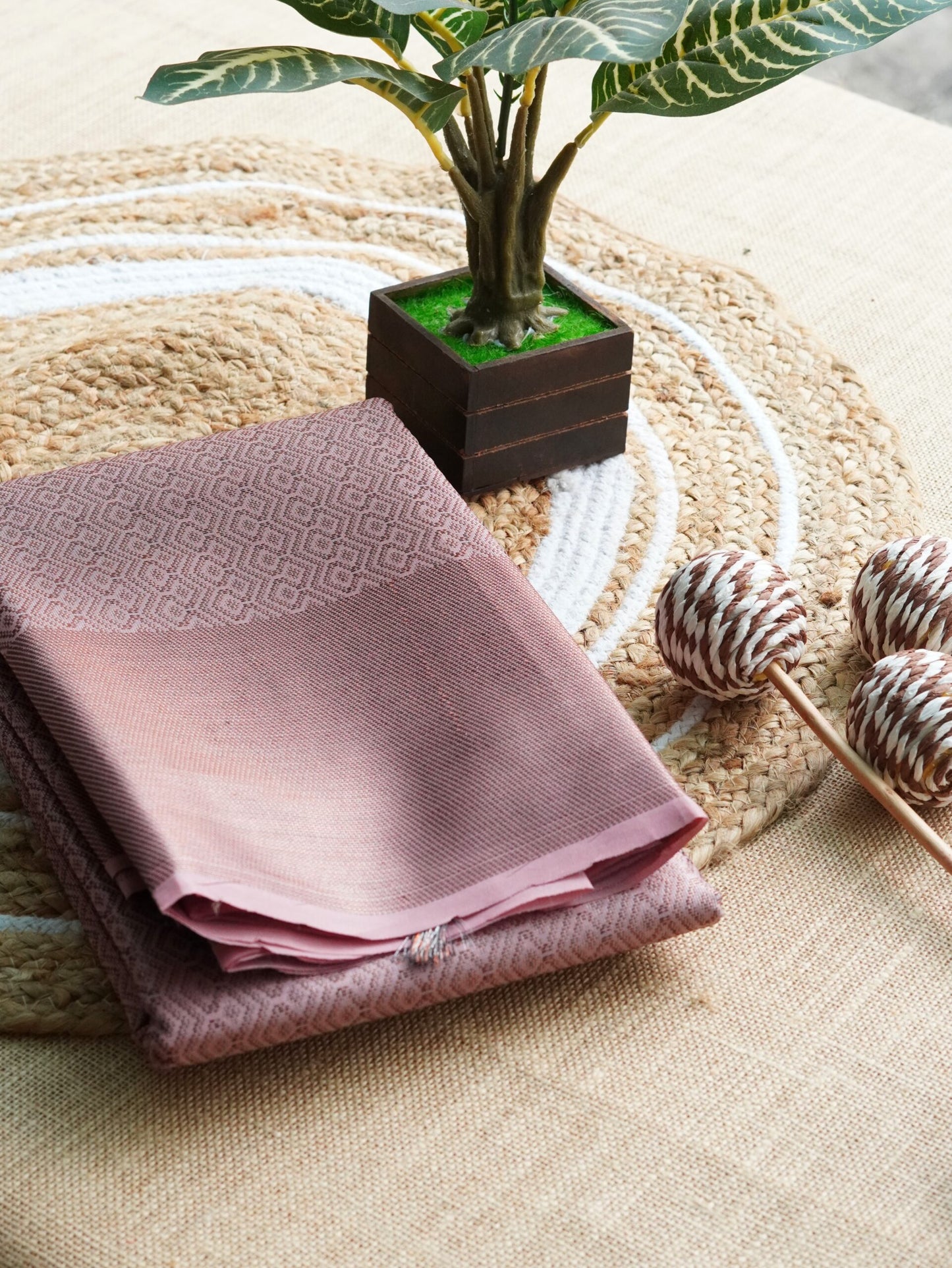 Light Pink Premium Saree with Golden Zari