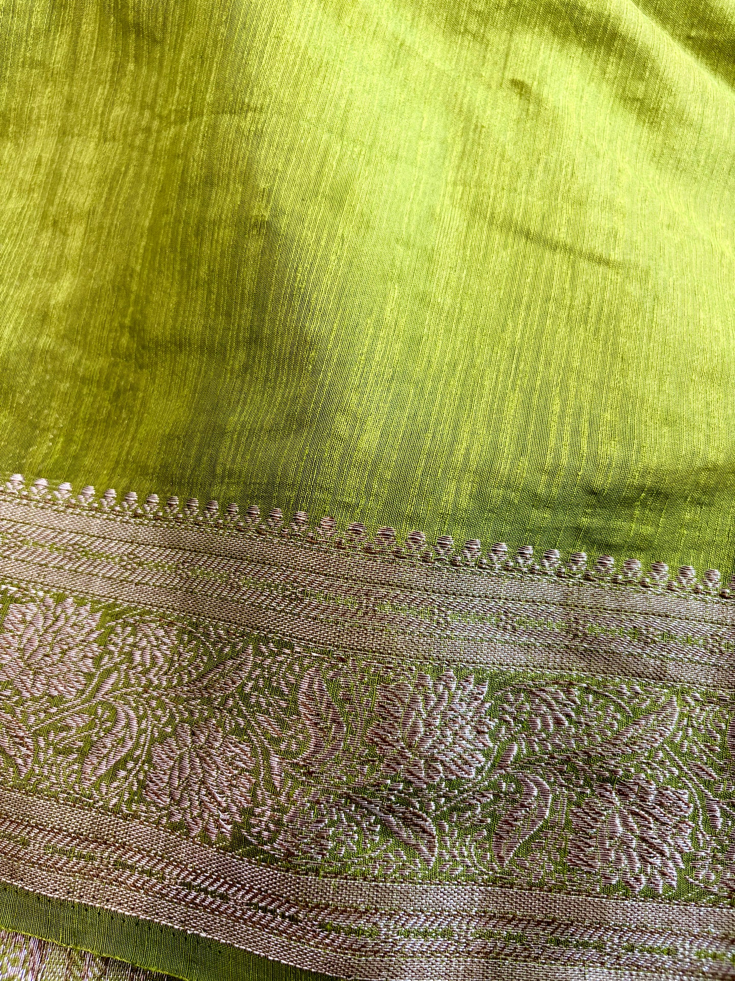 Black & Light Green Semi Jute Silk Saree