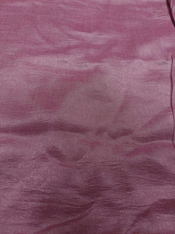 Lilac Color Crushed Georgette Saree with Black Stone Work
