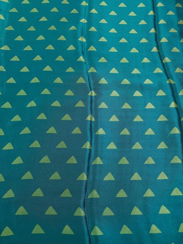 Teal green soft chiffon saree with lighter green border