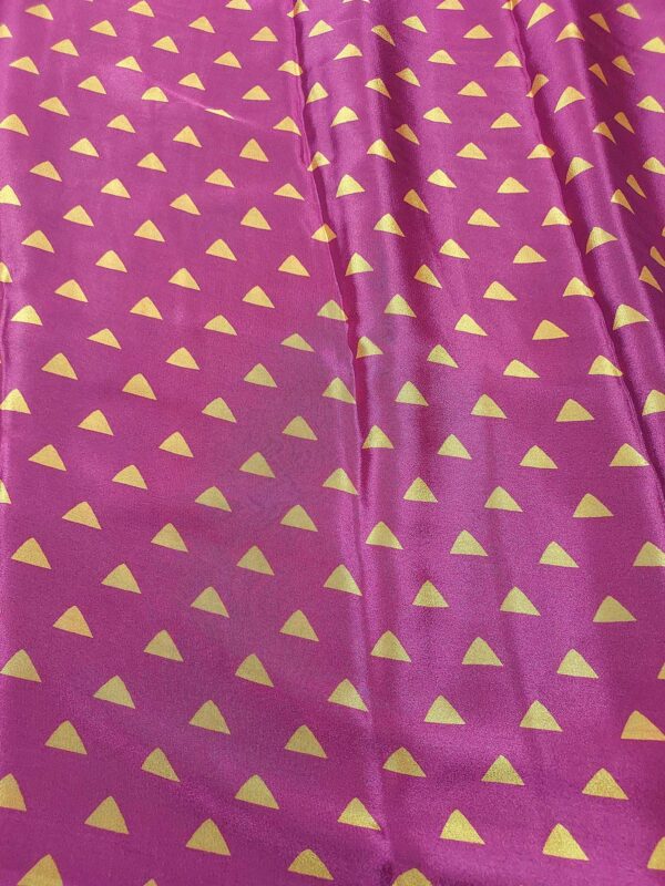 Magenta soft chiffon saree with mustard-yellow border