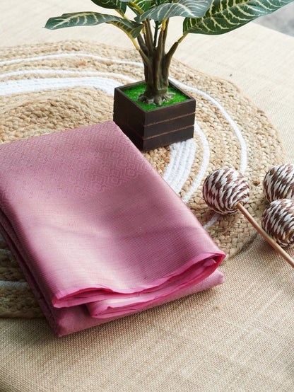 Rose Pink Premium Saree with Golden Zari