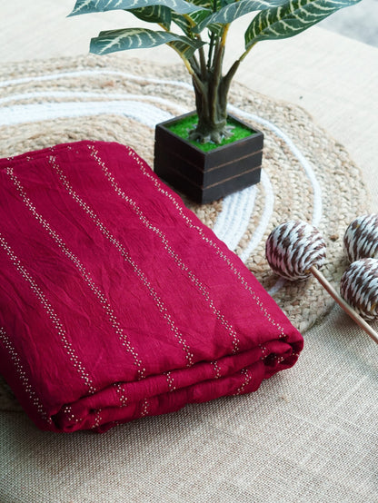 Plum Wine color Ready to Wear Fancy Party Saree