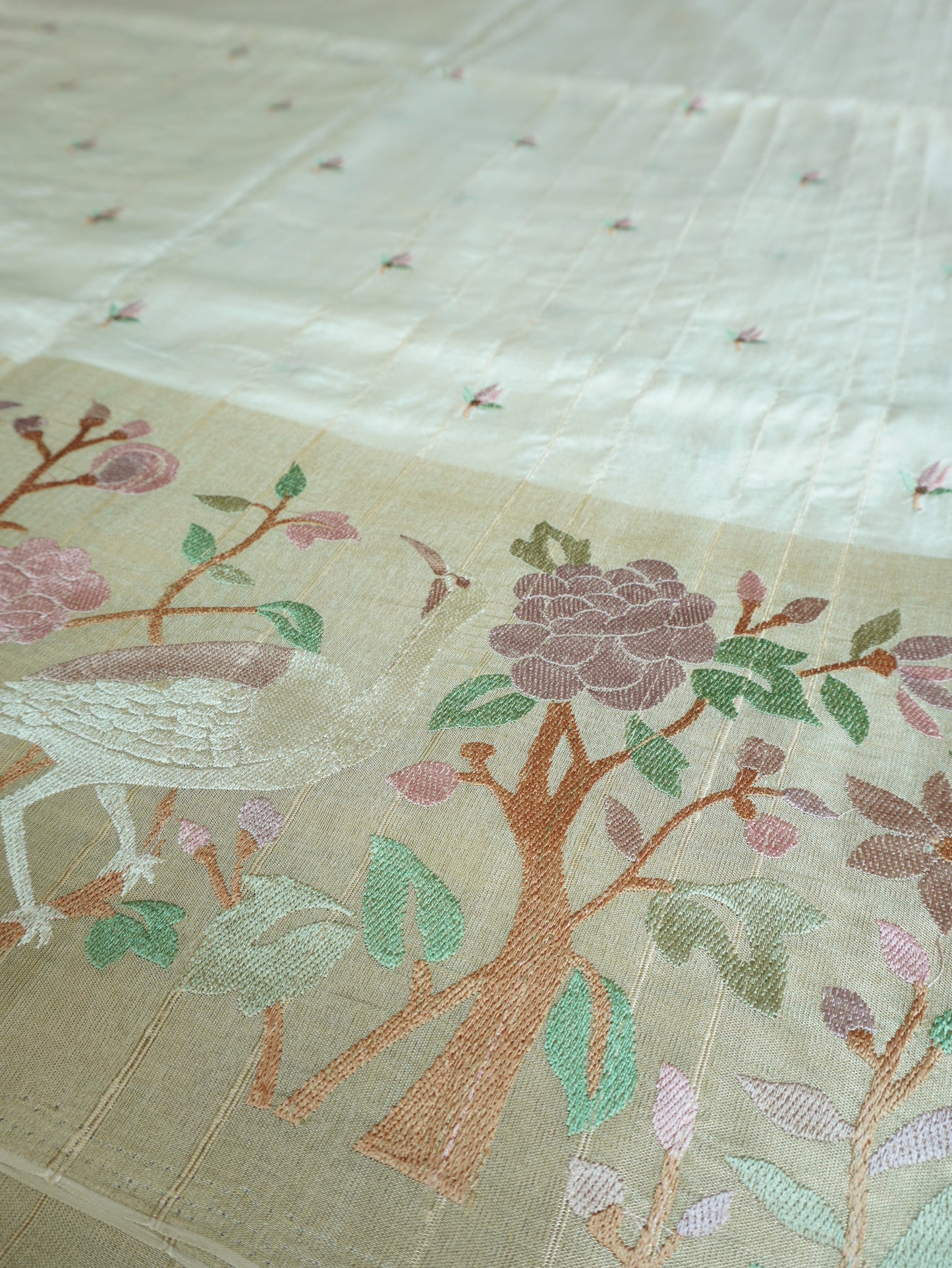 Premium Chanderi Silk Saree with Embroidery