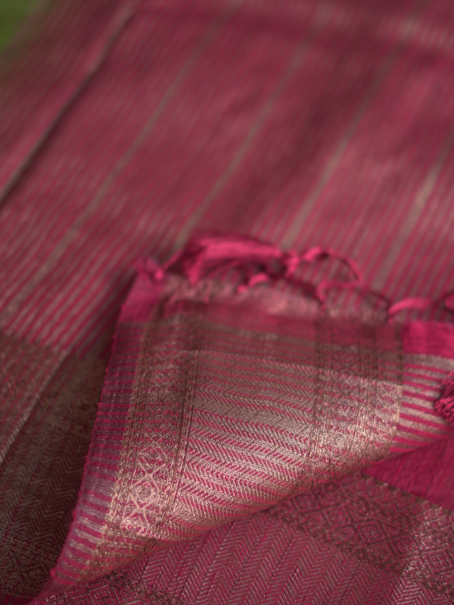 Leaf Green Semi Jute Silk Saree