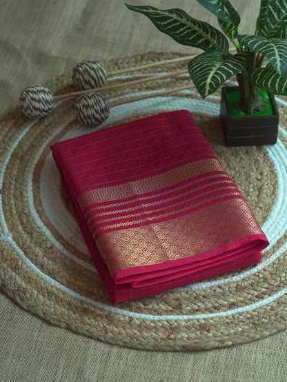 Red Viscose Georgette Saree