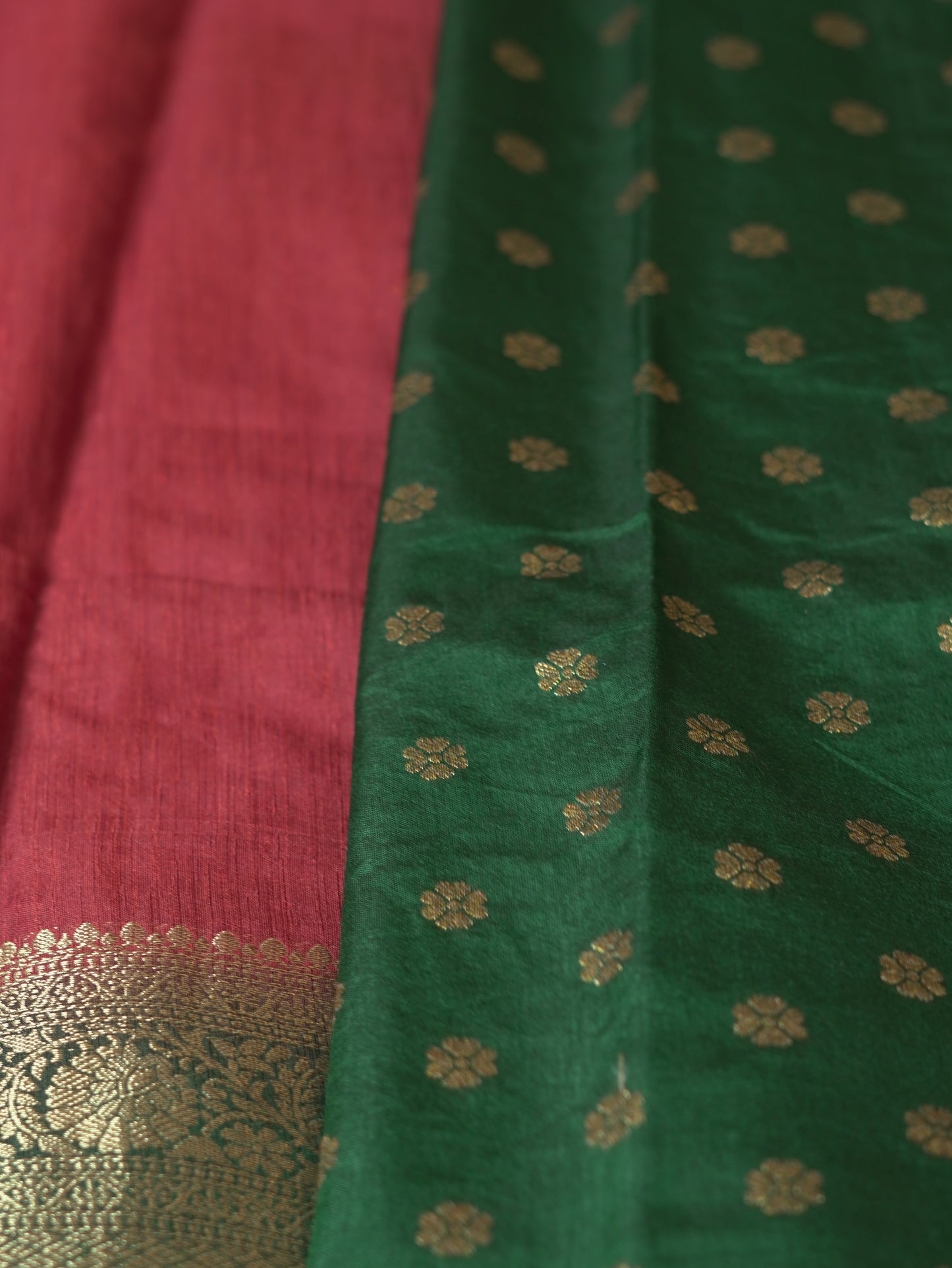 Maroon Semi Jute Silk Saree