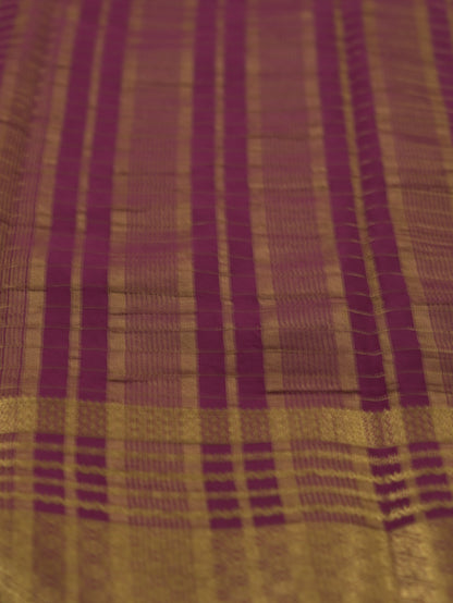 Purple Viscose Georgette Saree