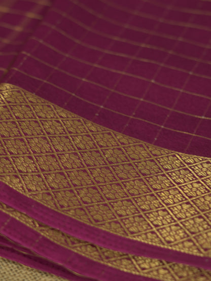 Purple Viscose Georgette Saree