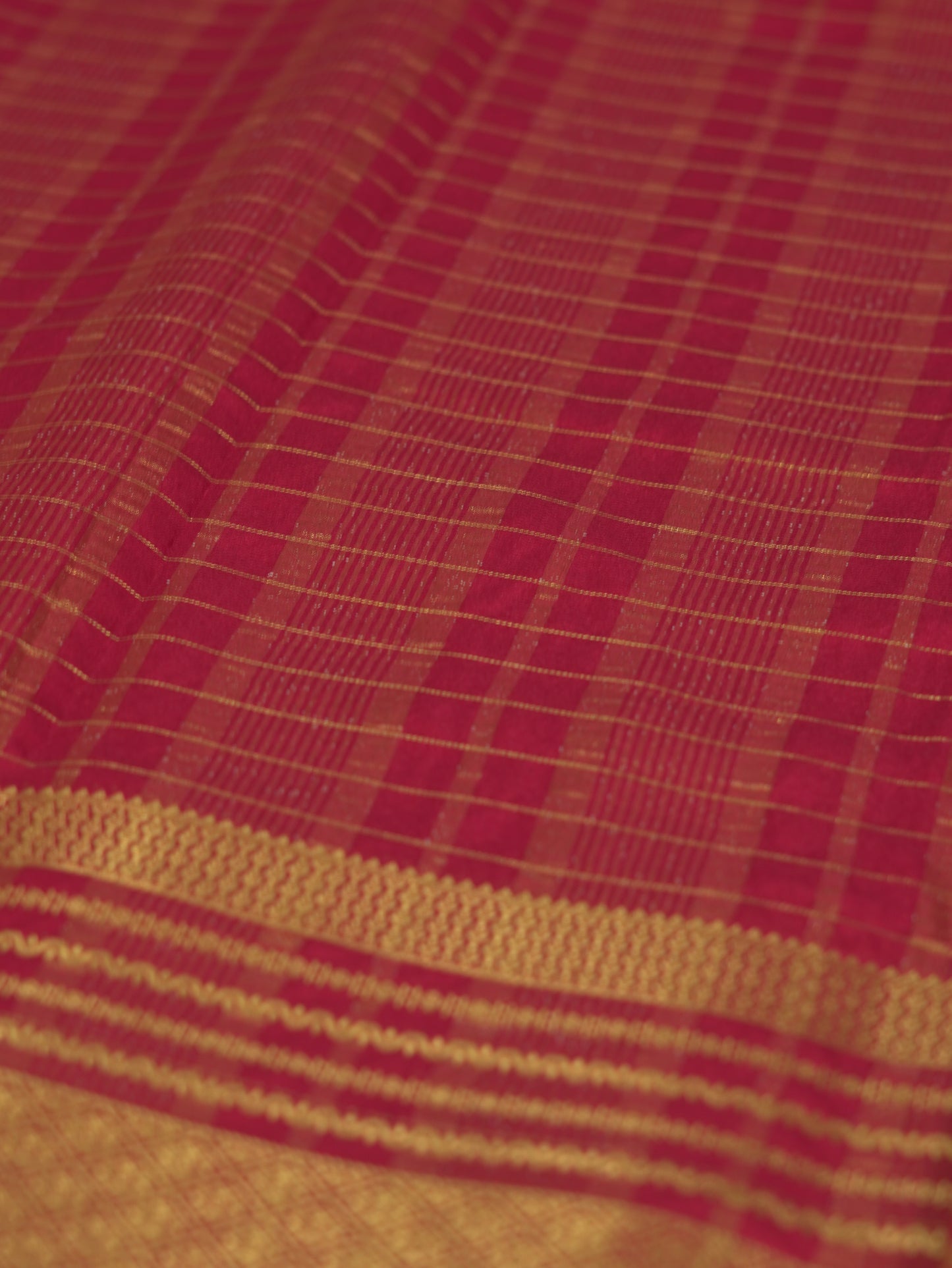 Red Viscose Georgette Saree