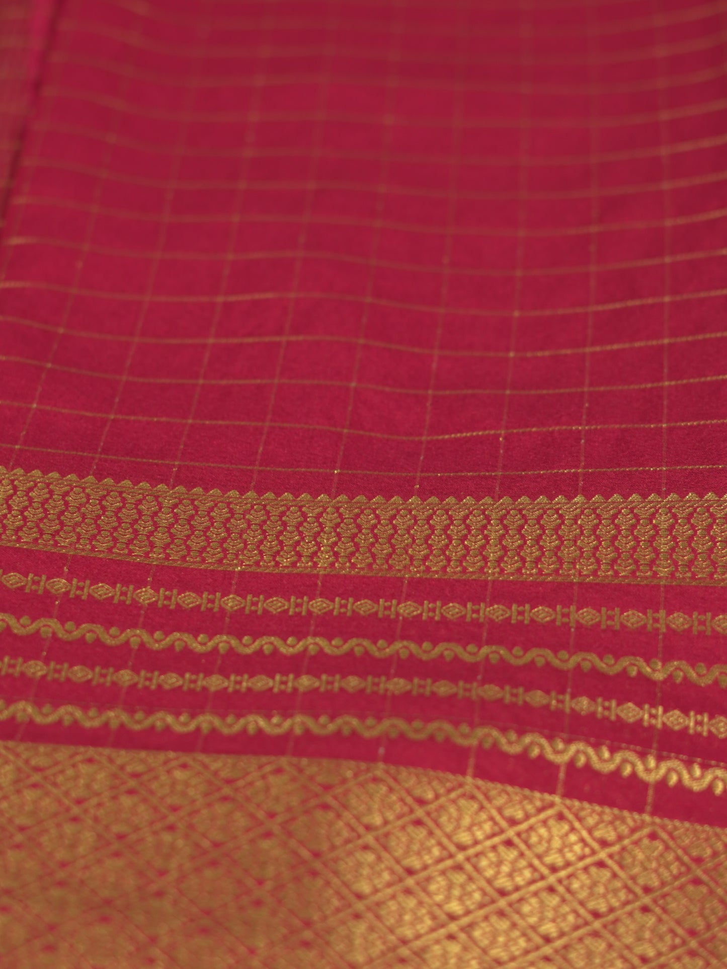 Red Viscose Georgette Saree