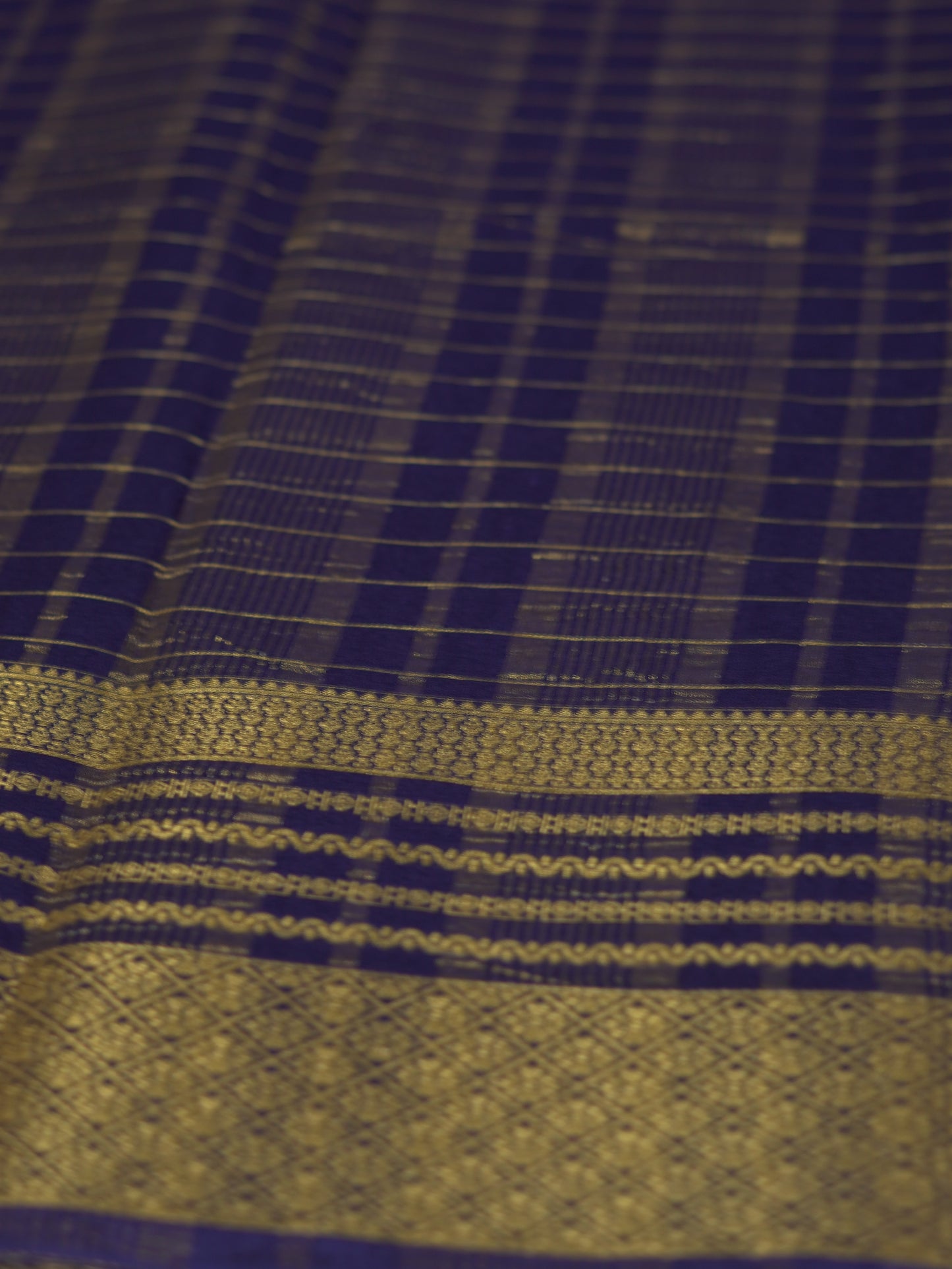 Blue Viscose Georgette Saree