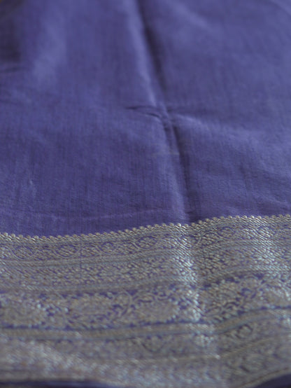 Peacock Blue Semi Jute Silk Saree with Royal Blue Border