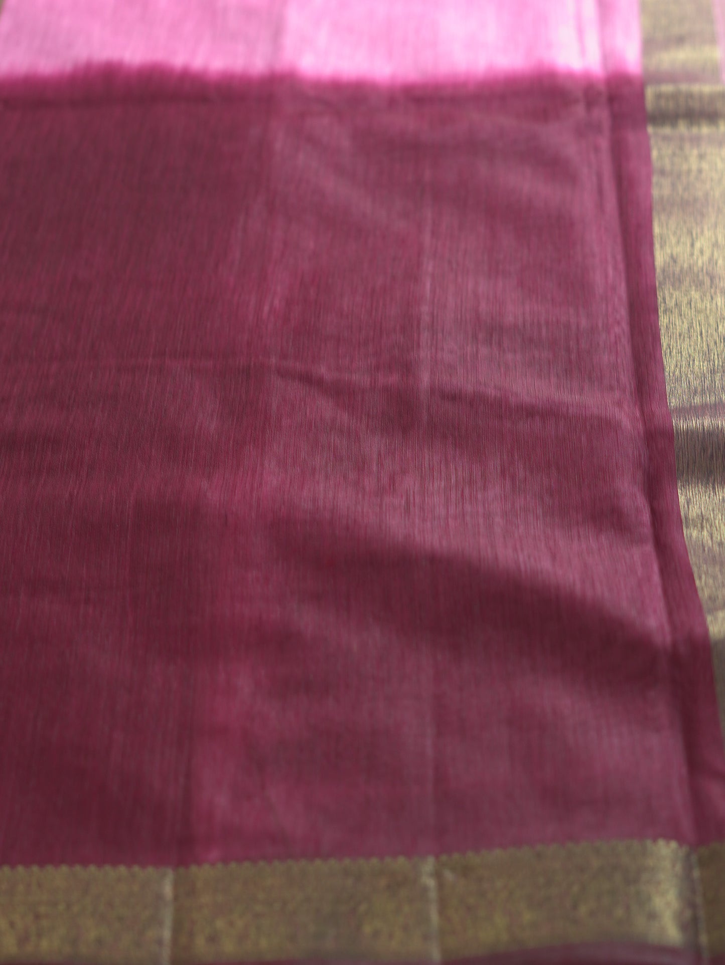 Wine & Light Purple Dual Shade Semi Jute Silk Saree