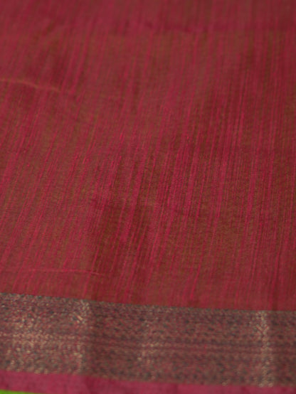 Maroon & Light Green Dual Shade Saree