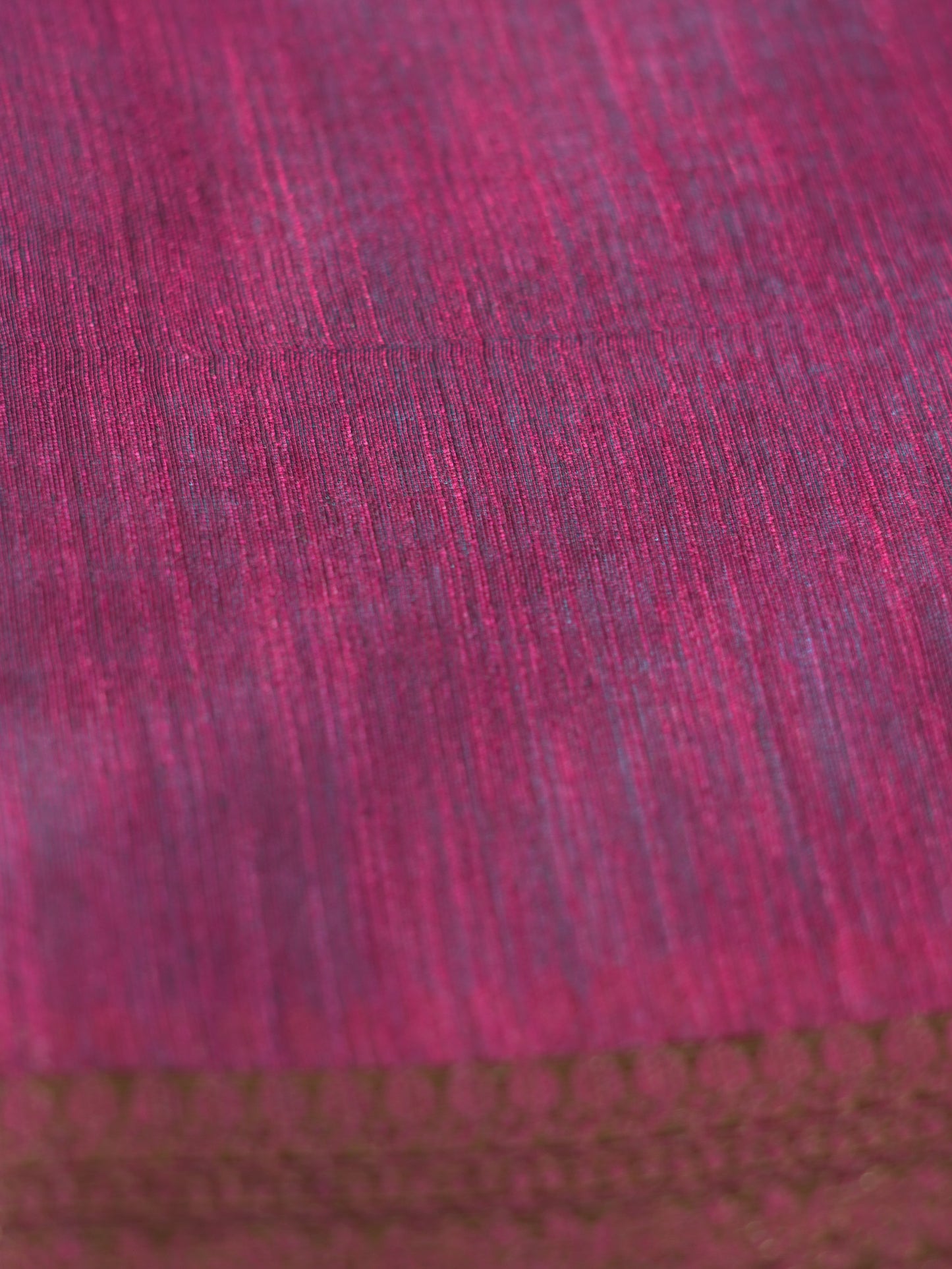 Peacock Blue Semi Jute Silk Saree with Wine Border