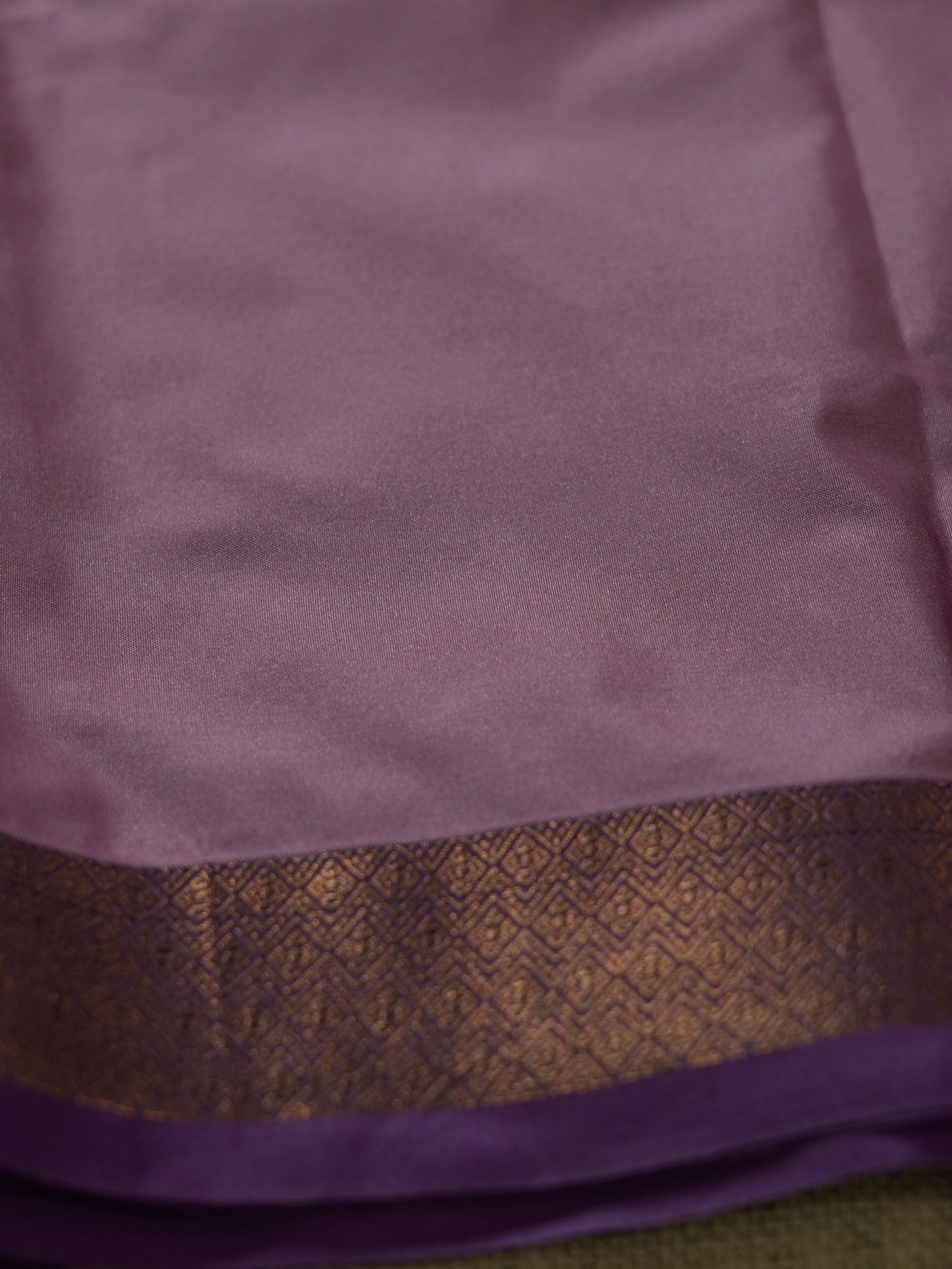 Dusty Pink Soft Silk Saree with Purple Border