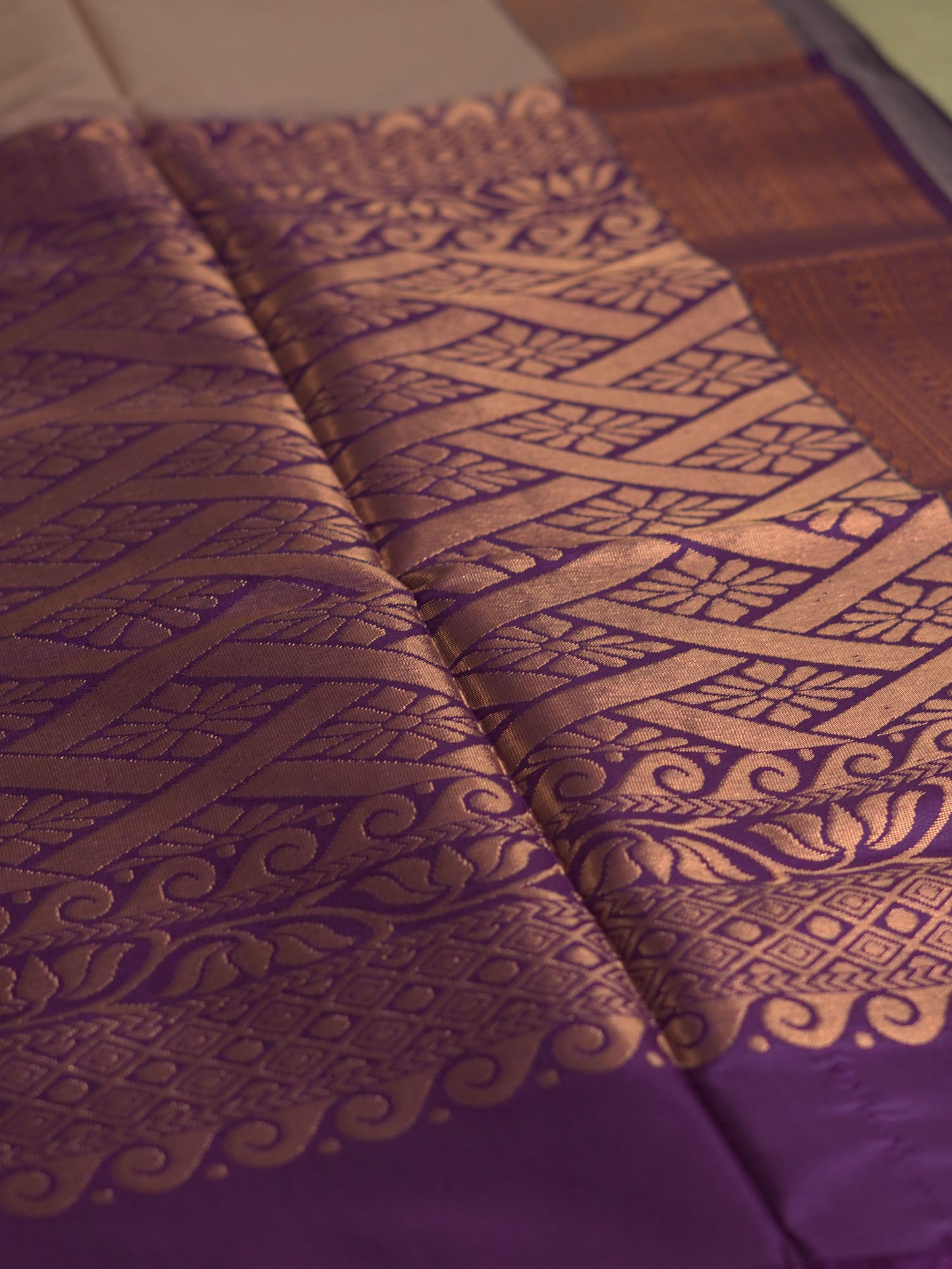 Lotus Pink Soft Silk Saree with Purple Border