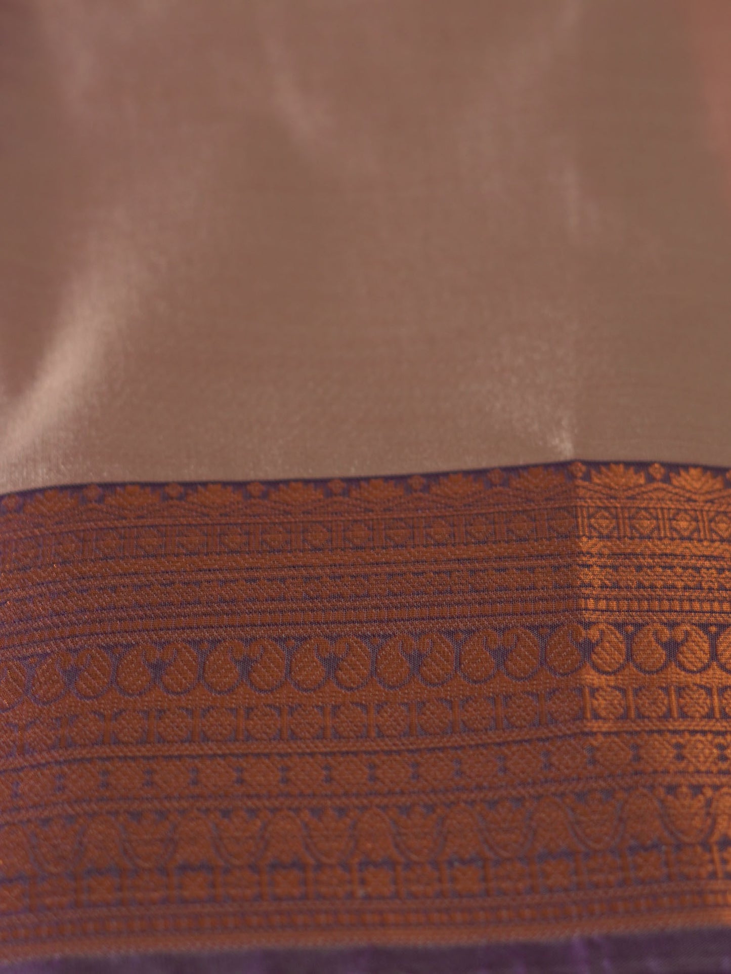 Lotus Pink Soft Silk Saree with Purple Border
