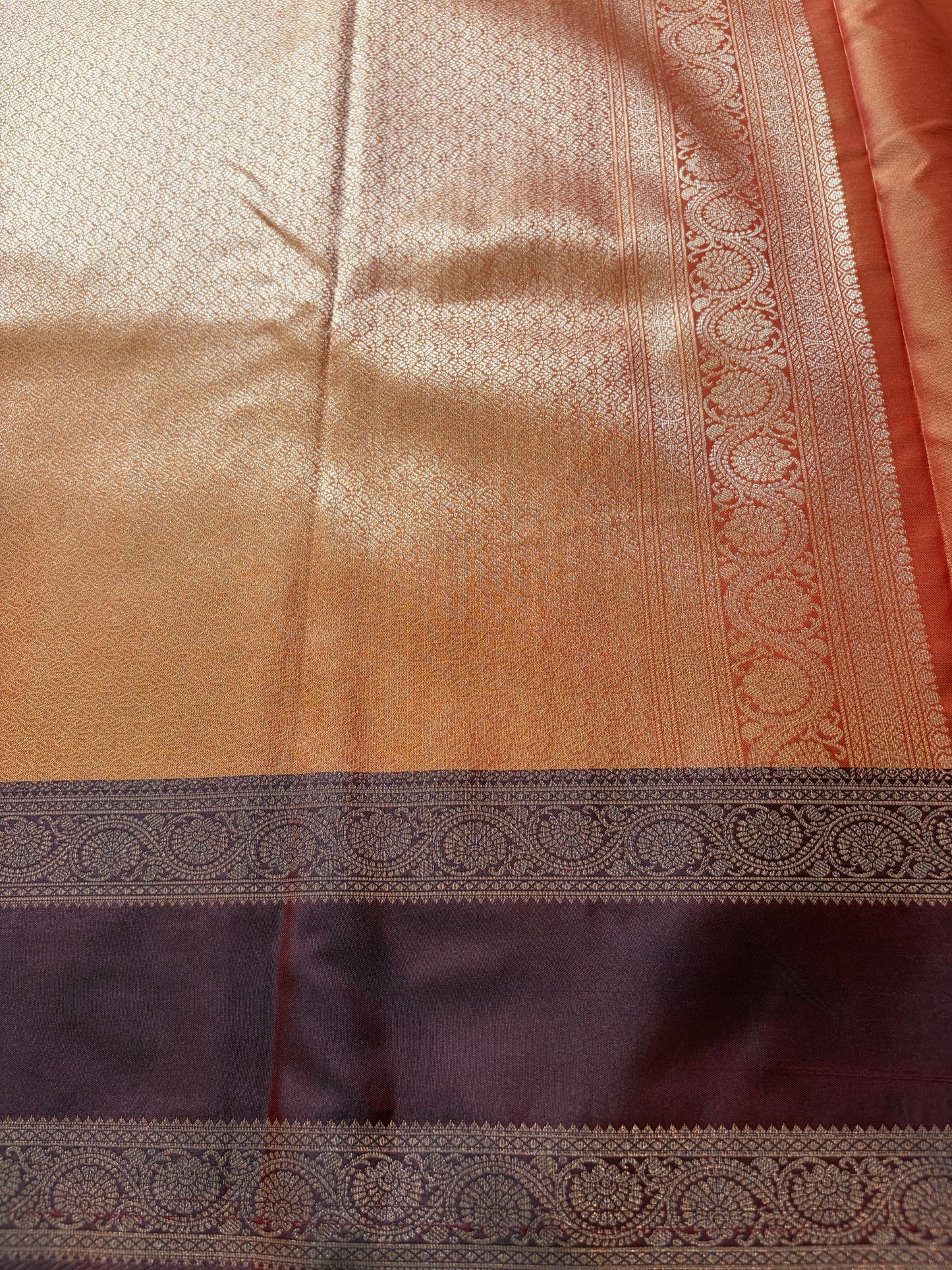 Mango Yellow Soft Silk Saree with Coffee Brown Border