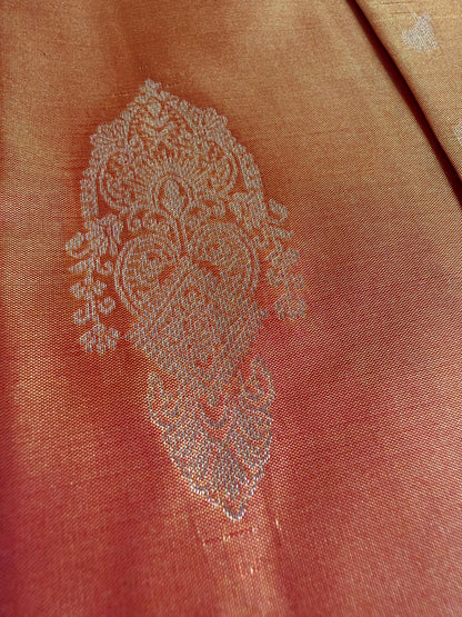 Mango Yellow Soft Silk Saree with Coffee Brown Border