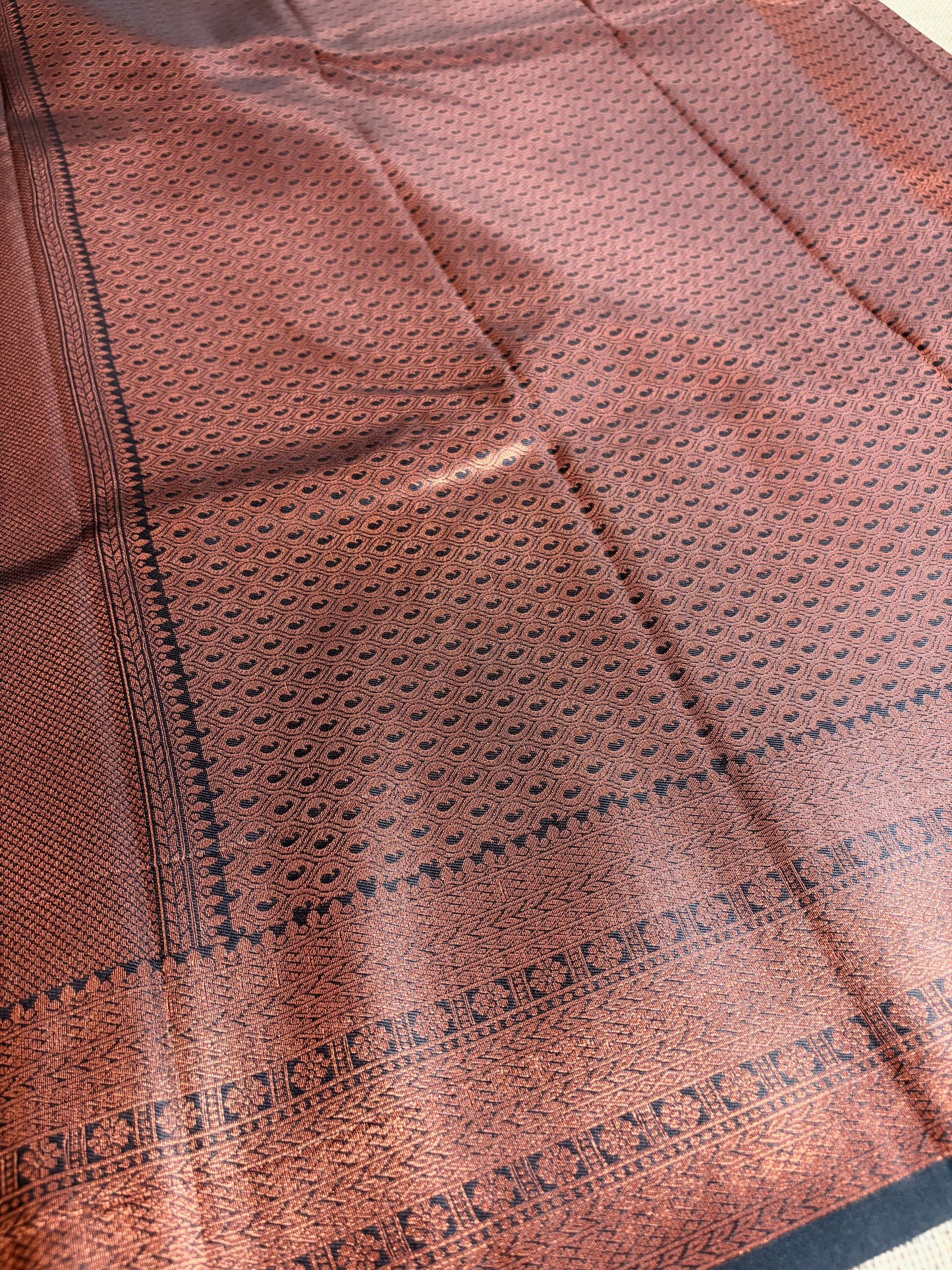 Maroon Semi Silk Saree with Black Border
