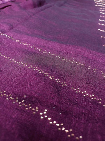 Royal Magenta color Ready to Wear Fancy Party Saree