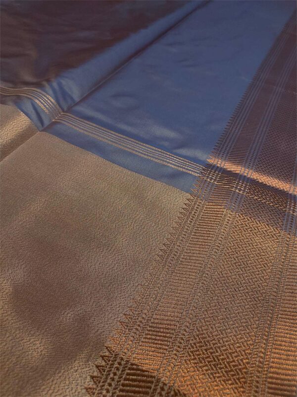 Lavender Soft Silk Saree with Copper Zari
