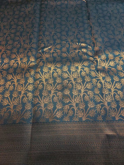 Black Saree with golden zari