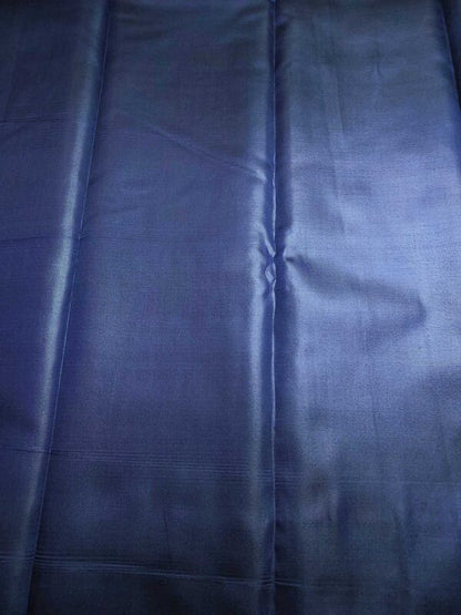 Royal Blue Saree with golden zari