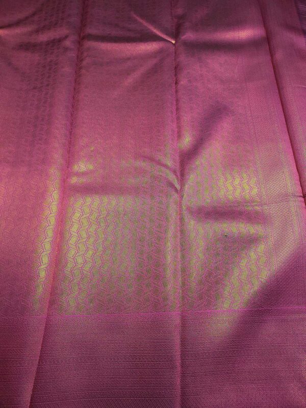 Rani Pink Saree with golden zari