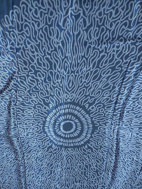Blue soft chiffon saree with light blue border