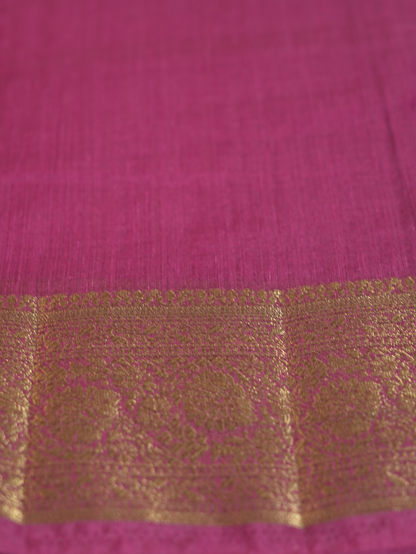 Light Magenta Semi Jute Silk Saree